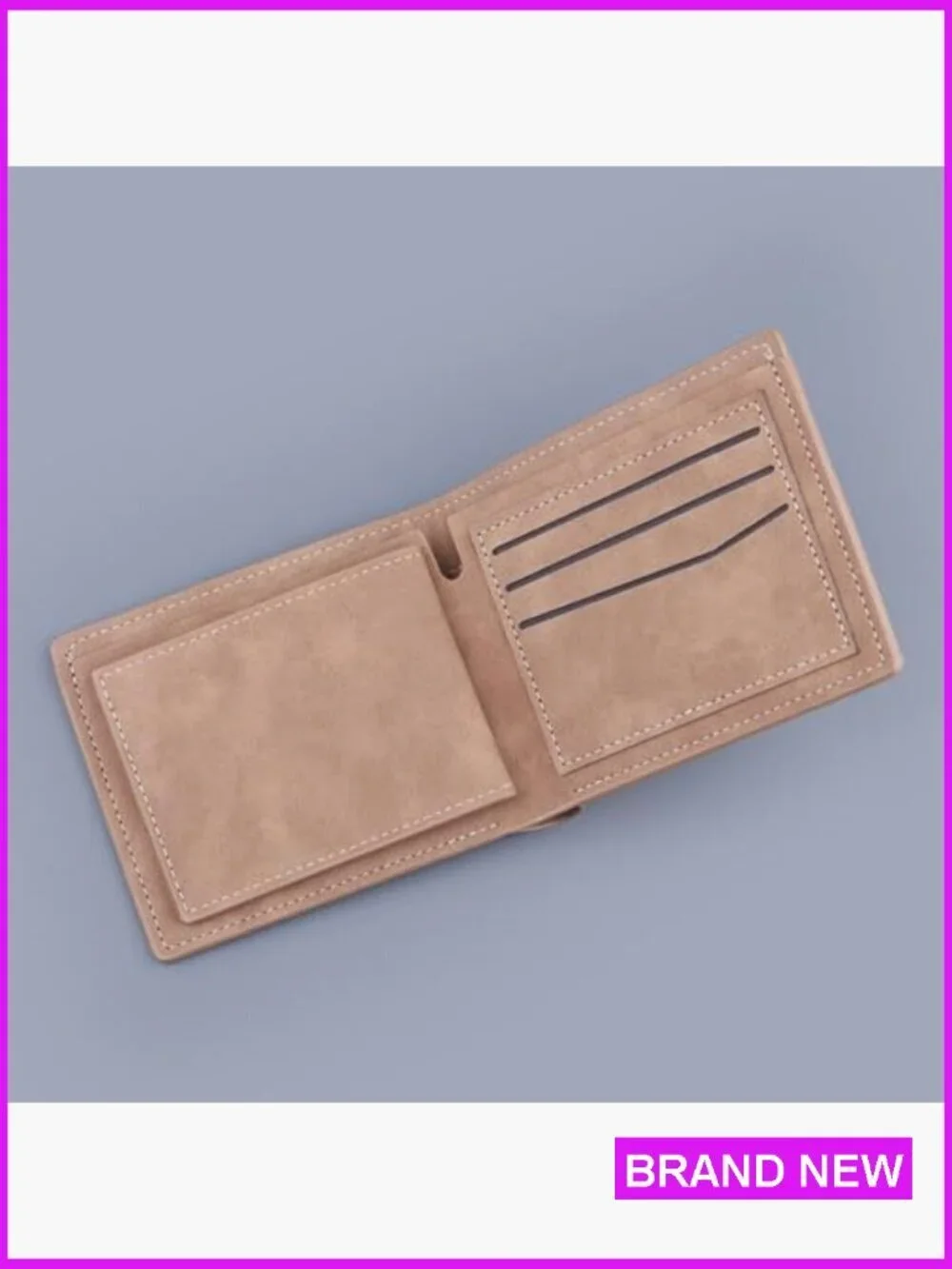 Slim PU Leather Wallet Multiple Card Slots ID Window Engraving Patterns